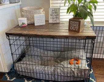 Dog Bed Wire crate cover, Dog Kennel Cover,  Dog Kennel wood Top, wooden dog kennel,  Dog Crate Table,  Crate Cover,  Dog Kennel Furniture