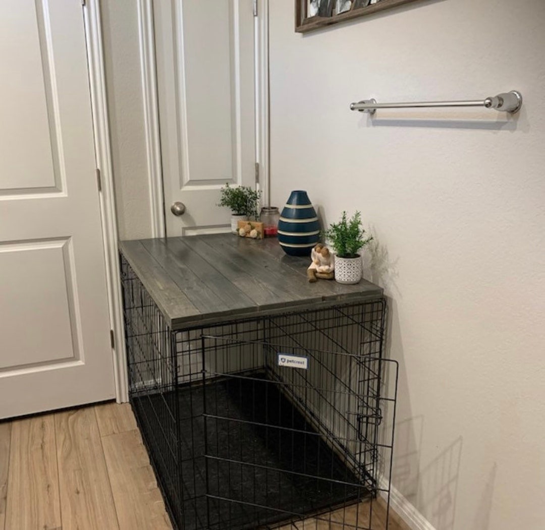 Farmhouse Dog Crate Table Top: Wooden Kennel Cover Furniture - Etsy