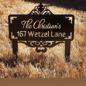 Custom  Yard Sign Stake | Personalized Address Sign | Front Door  Stake | Unique Housewarming & Closing Gift Gift