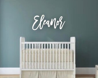 Personalized Wooden Name Sign: Nursery Decor, Painted or Stained