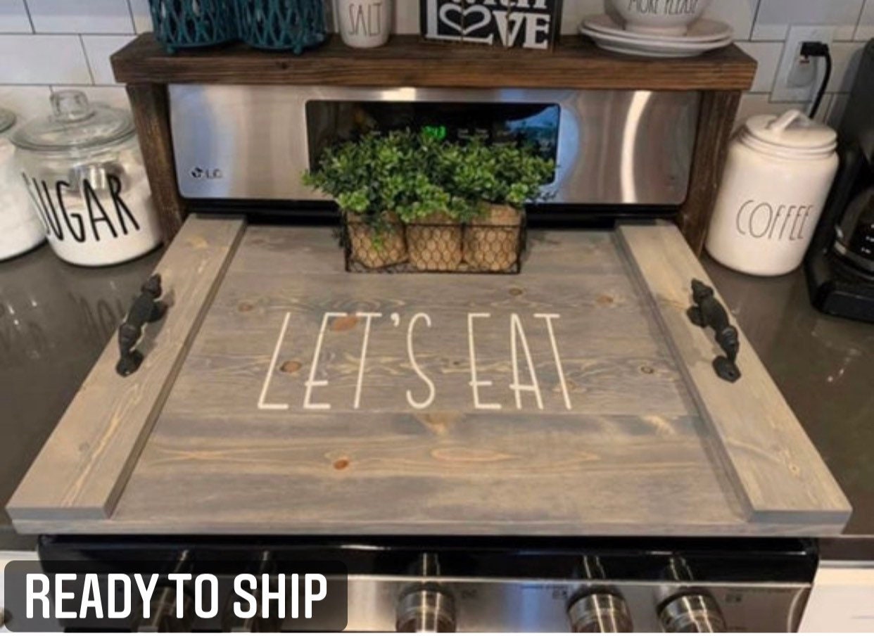 DIY Farmhouse Decor, Wood Stove Top Cover