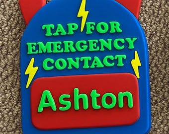 Emergency Contact Backpack Tag | NFC Backpack Tag | NFC Keychain | Emergency Contact NFC Keychain
