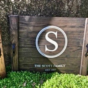 Personalized Rustic Wood Stove Top Cover: Kitchen Decor