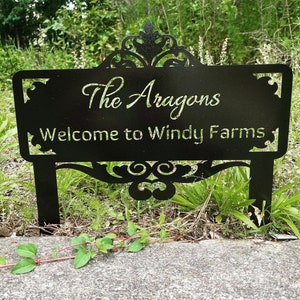 Custom  Yard Sign Stake | Personalized Address Sign | Front Door  Stake | Unique Housewarming & Closing Gift Gift