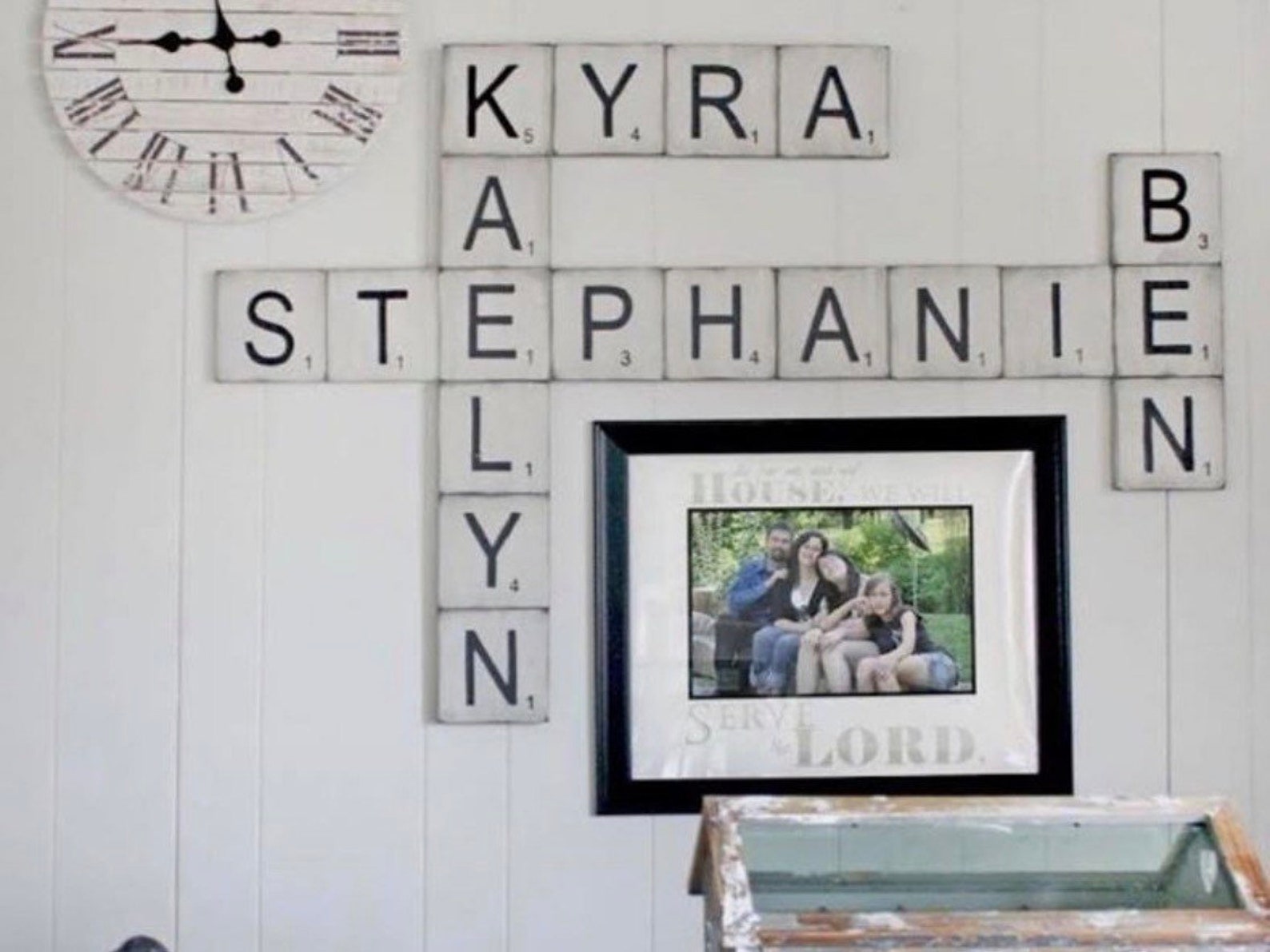 Handpainted Scrabble Art Family Scrabble Names Free Etsy