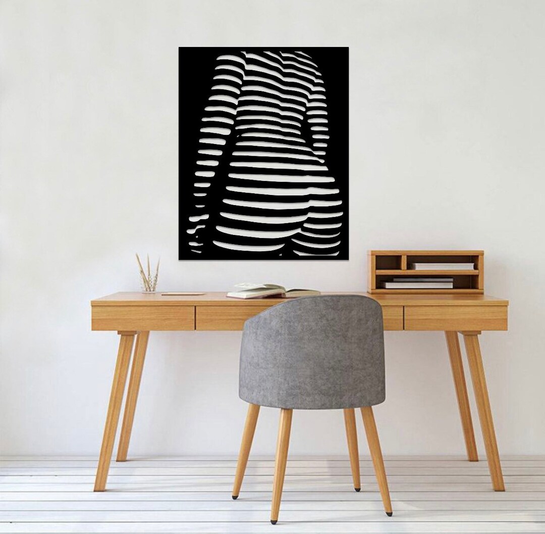 Female Figure Metal Wall Decor - Wooden Wall Art - Metal Home Art ...