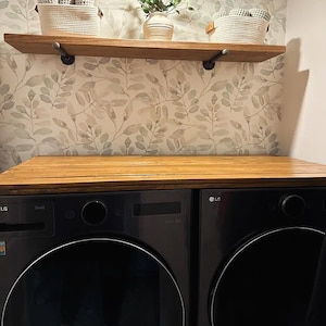 Washer and Dryer Top, Laundry Room Organization, Farmhouse Laundry Topper, Washer and Dryer Wood Table Top, Laundry Furniture, Laundry Gift