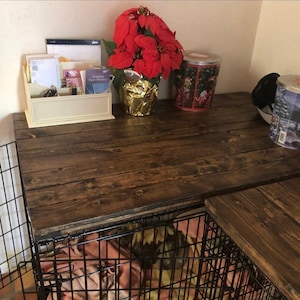 Dog Kennel Wood Table Top Dog Kennel Cover Farmhouse Dog Kennel Top Dog Crate top Dog Crate Table Crate Cover Dog Kennel Furniture