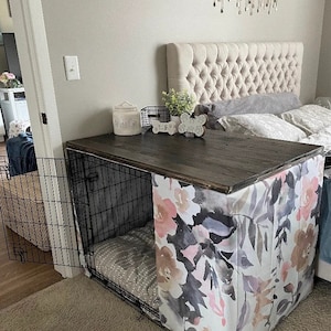 Dog Kennel Wood Table Top, Kennel Topper, Dog Crate Top, Pet Supplies, Pet Furniture, Home Decor, Pet gift, Entry Table, Farmhouse Table Dog