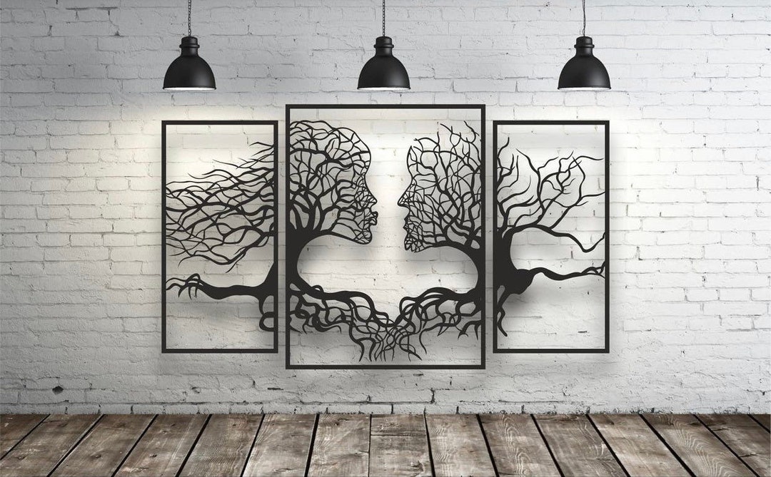 Tree of Life Wood Metal Wall Art, Tree of Life Wall Decor, Tree Wall