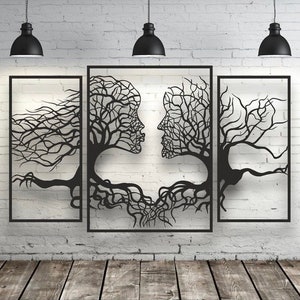 Tree of Life Wall Art: Wood & Metal Panel Gallery Set Labor Day Sale
