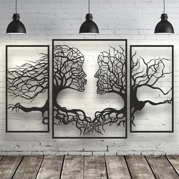 Tree of Life Wall Art, Tree of Life Wall Decor, Tree Wall Art, Panel Art Gallery Wall Set, 3 Panel  Wall Art