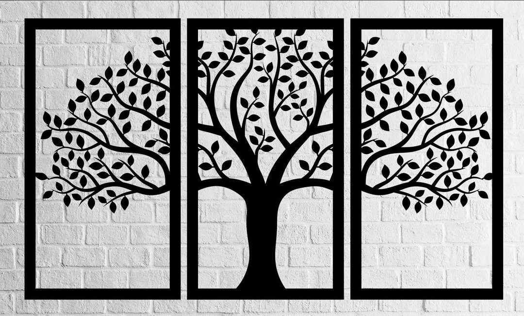 Tree Metal Wall Art, Tree Wall Decor, Tree Wall Art, Panel Metal Art