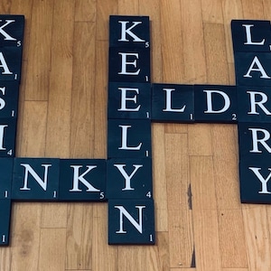 Custom Scrabble Tile Wall Art: Personalized Wood Letters