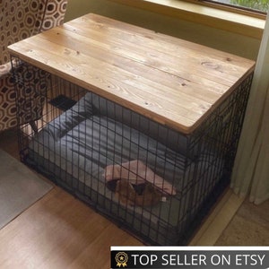 Dog Crate top Kennel Top Furniture Dog Crate Tabletop Dog Kennel Top Crate End Table Dog Crate Indoor Furniture image 1