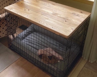 Dog Crate top | Kennel Top Furniture | Dog Crate Tabletop | Dog Kennel Top | Crate End Table | Dog Crate Indoor Furniture