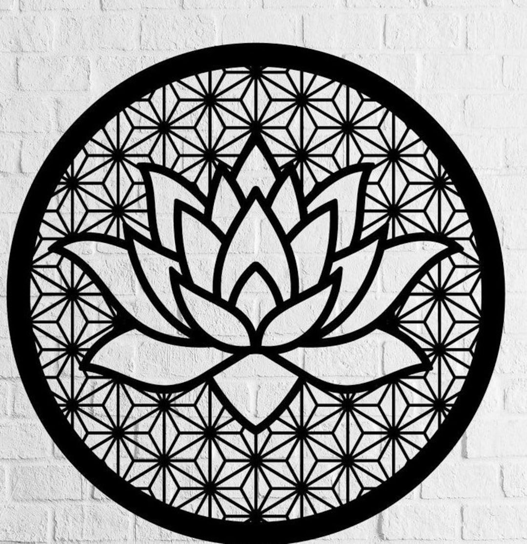 Lotus Metal Wall Decor, Lotus Flower Metal Wall Decor, Spiritual Metal