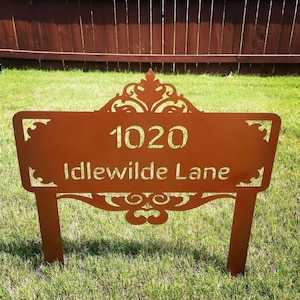 Custom  Yard Sign Stake | Personalized Address Sign | Front Door  Stake | Unique Housewarming & Closing Gift Gift