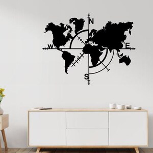Laser geschnittene Holz Weltkarte Wandkunst: Travel Home Decor