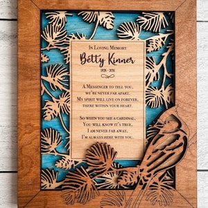 Personalisierter Bilderrahmen: Baltische Birke Kardinal Sympathie Geschenk