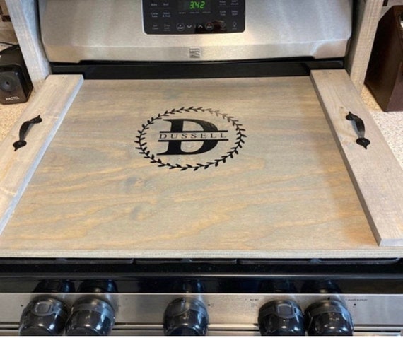 Stove top cover wood-noodle board-electric stove cover-kitchen decor-wood cooktop  cover-rustic stove top cover for flat top stove