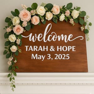 Wood Wedding Sign, Wedding Welcome Sign, Rustic Wedding Decorations, Wedding Decor, Home Welcome Sign, Wooden Wedding Signs