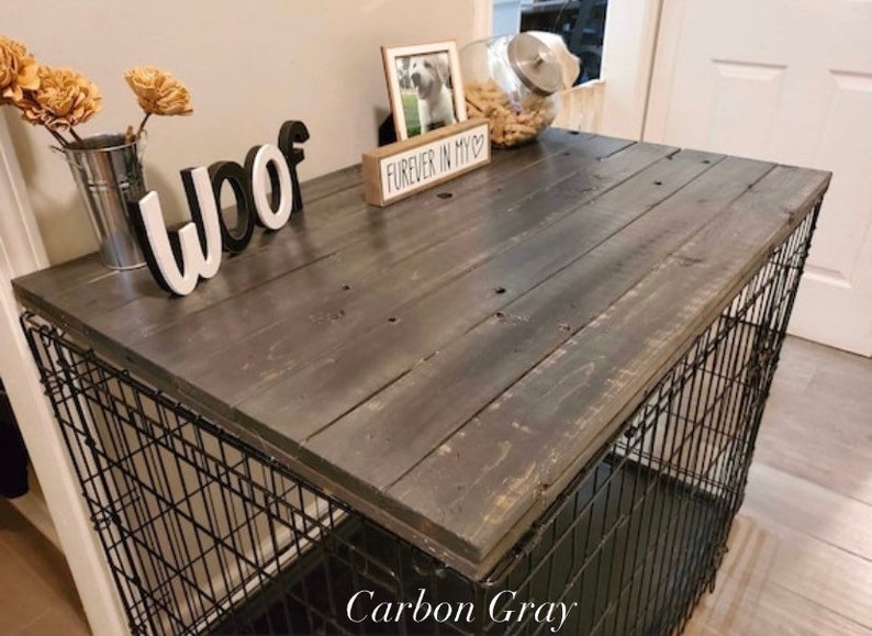 Dog Kennel Wood Table Top Dog Kennel Cover Farmhouse Dog Kennel Top Dog Crate top Dog Crate Table Crate Cover Dog Kennel Furniture image 5