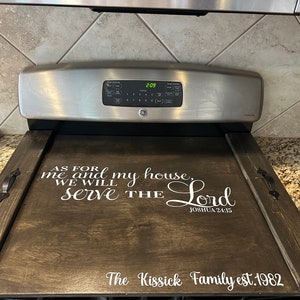 Rustic Wood Stove Top Cover: Kitchen Noodle Board, Electric & Gas Stove