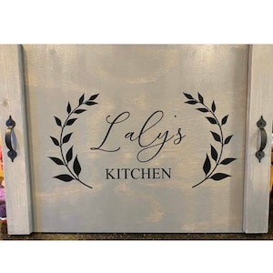 Rustic Wood Stove Top Cover: Personalized Kitchen Decor