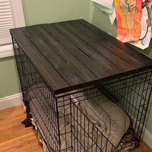 Dog Kennel Wood Table Top Dog Kennel Cover Farmhouse Dog Etsy
