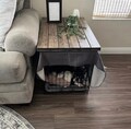 Custom Dog Kennel Wood Table Top | Dog Crate Topper, Crate Cover, Farmhouse Dog Furniture, Personalized Dog Crate Table