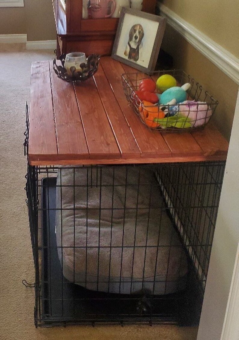 Dog Kennel Wood Table Top Dog Kennel Cover Farmhouse Dog Etsy