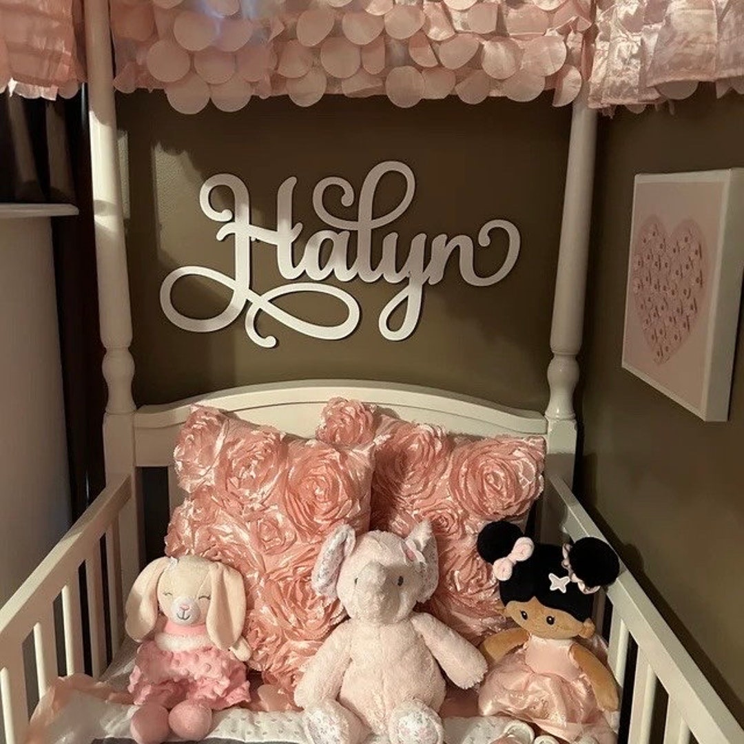 Custom Wooden Name Sign: Nursery Decor, Baltic Birch Wood - Etsy