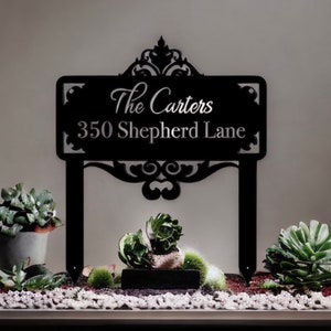 Address  Yard Sign, Front Door  Stake, Yard Sign, Gift for Family, Closing Gifts, Housewarming Gift,  Yard Sign, Address Sign Gift