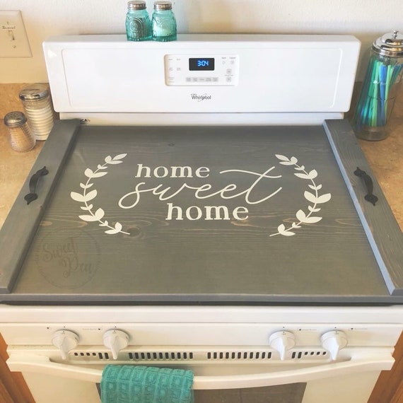 Stove Top Cover Wood-noodle Board-electric Stove Cover-kitchen Decor-wood  Cooktop Cover-rustic Stove Top Cover for Flat Top Stove-gas Stove -   Ireland