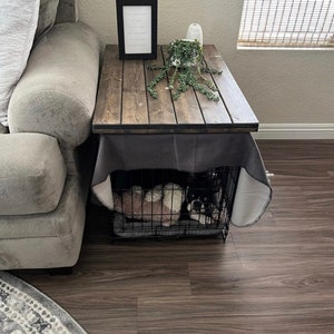 Functional Dog Crate Tabletop | Multipurpose Kennel Top Furniture | Indoor Pet Decor