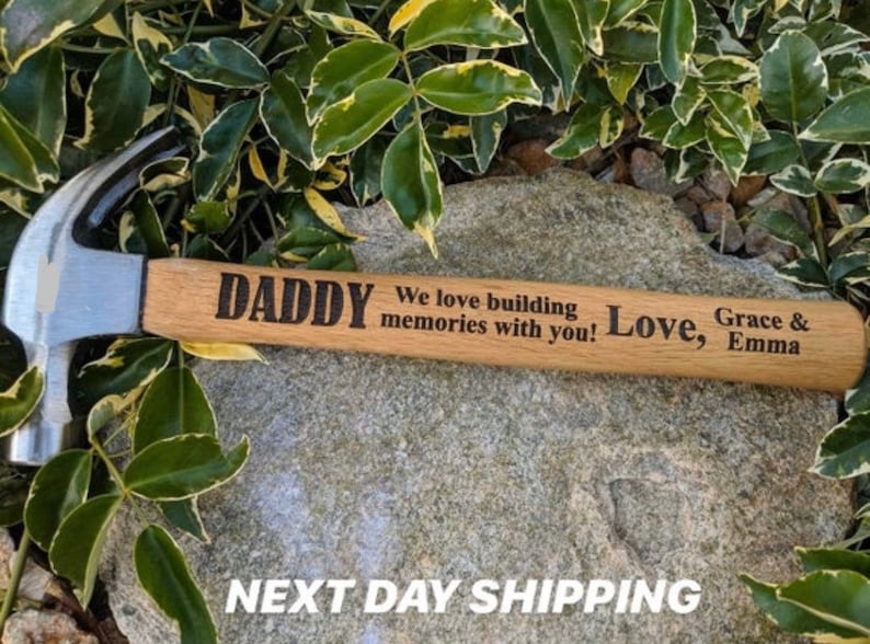 Engraved Hammer for Dad Personalized Hammer from Daughter Hammer from Son Gift for Grandpa Personalized Hammer For Dad Hammer for Grandpa image 1