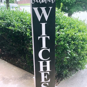 It&#39;s October Witches Porch Sign: 6ft Halloween Decor