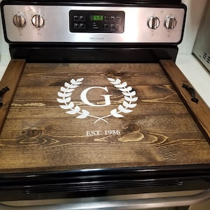 Personalisierte rustikale Holz Herd Top Abdeckung: Küchen Dekor Noodle Board Labor Day Sale