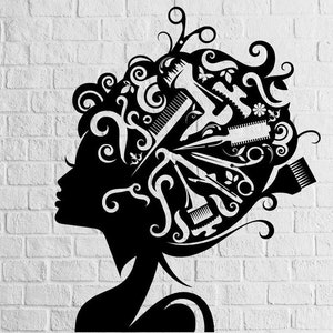 Hair Dresser  Metal Wall Decor, Barber Metal Wall Decor, Beauty Metal Wall Decor, Hair Metal Art, Outdoor Metal art Gift