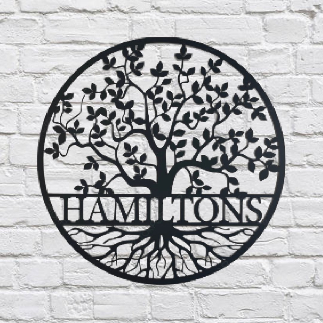 Personalized Tree of Life Monogram Sign. Wedding Gift. Family Name Sign ...