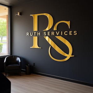 3D Laser Cut Business Logo Sign: Salon, Spa, Office Labor Day Sale