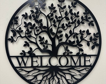 Personalized Tree of life Wooden Monogram Sign. Wedding Gift. Family Name Sign. Outdoor Name Sign. Last Name Sign. Wood Sign Gift