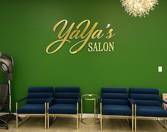 Custom Laser Cut 3D Business Logo Sign: Salon Decor