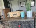 Farmhouse Dog Crate Topper: Wood Kennel Table Top
