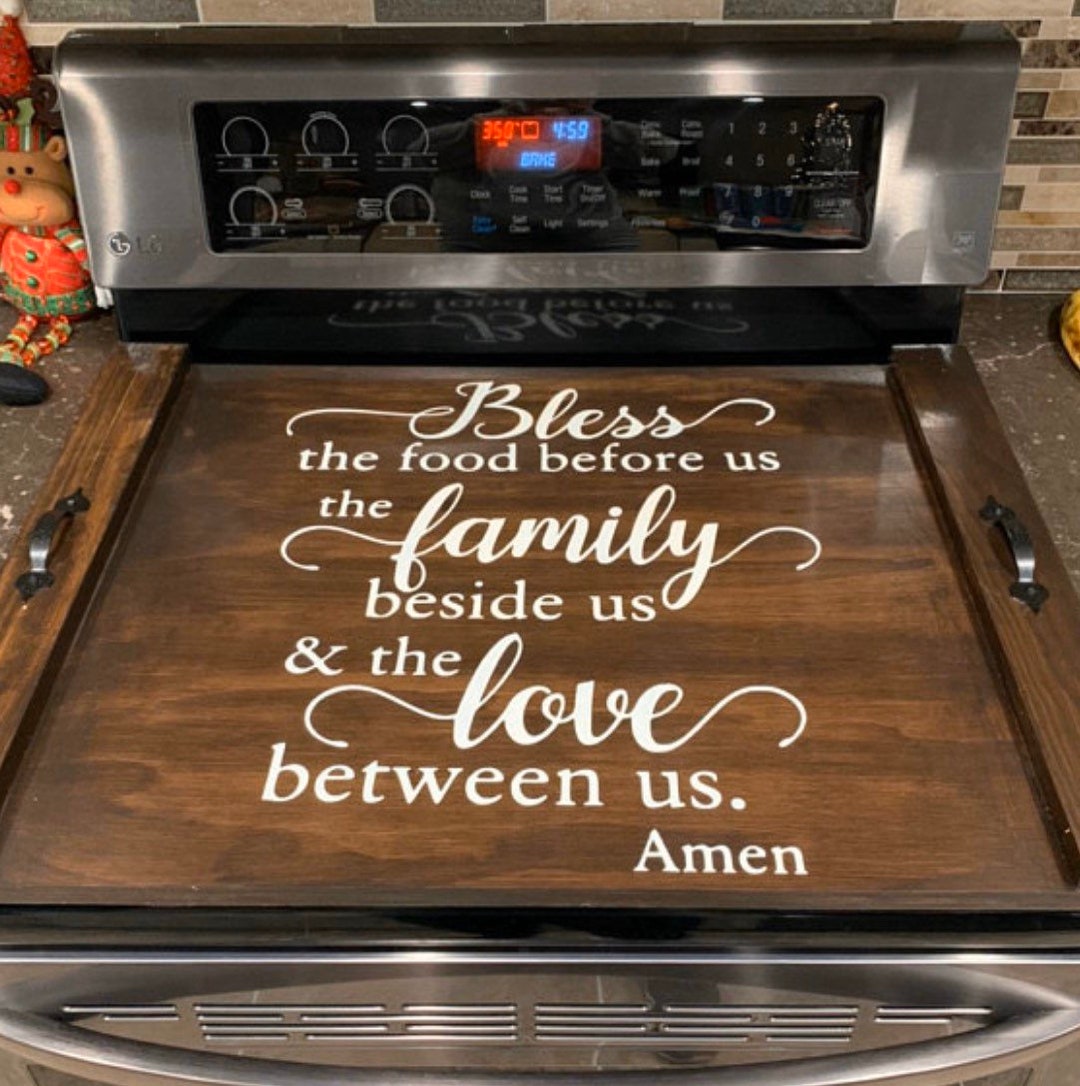 Stove Top Cover Wood-noodle Board-electric Stove Cover-kitchen - Etsy