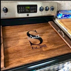 Couvercle de cuisinière en bois-planche à nouilles-couvercle de cuisinière électrique-décor de cuisine-couvercle de table de cuisson en bois-couvercle de cuisinière rustique pour cuisinière à toit plat-cuisinière à gaz