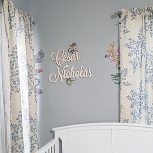 Custom Wooden Name Sign Nursery Name Sign Nursery Decor Baby Name Sign Laser Cut Name Nursery Wall Art Custom Wood Name Signs Gift