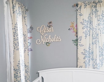 Custom Wooden Name Sign: Nursery Decor, Laser Cut Name