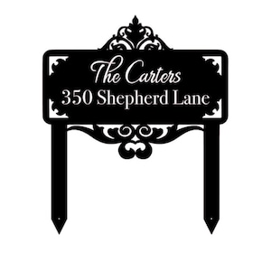 Custom Yard Sign Stake | Personalized Address Sign | Front Door  Stake | Unique Housewarming & Closing Gift Gift